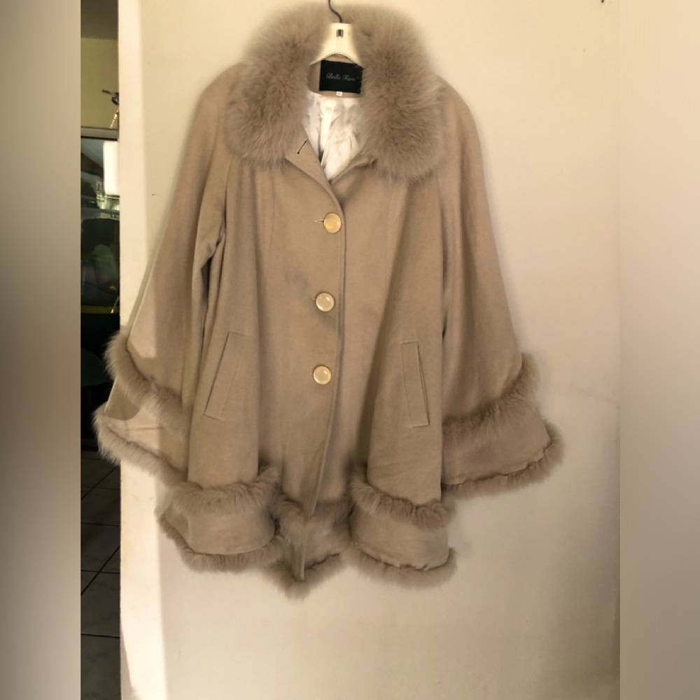 Belle Fare Cashmere Fur Coat Size XL - Picture 14 of 16